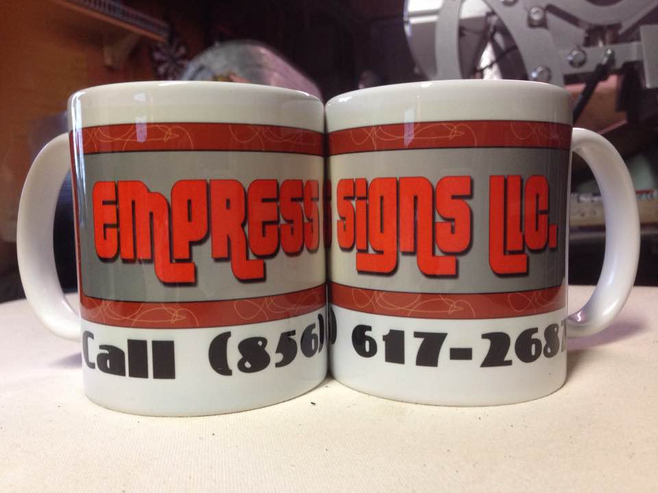 Logo on Mug, Printed Mugs, Sublimated Mugs, 11 Oz Mugs, Order One Mug, Promotional Mugs,