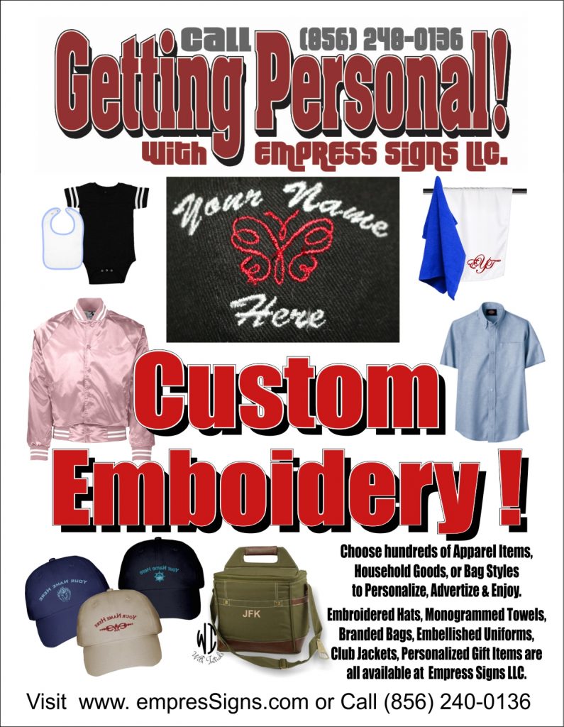 Embroidery by Empress Signs LLC.