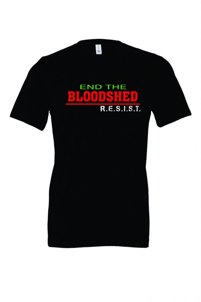 End BLOODSHED Resist Black T
